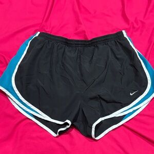 Nike Women's Black and Blue Athletic Shorts